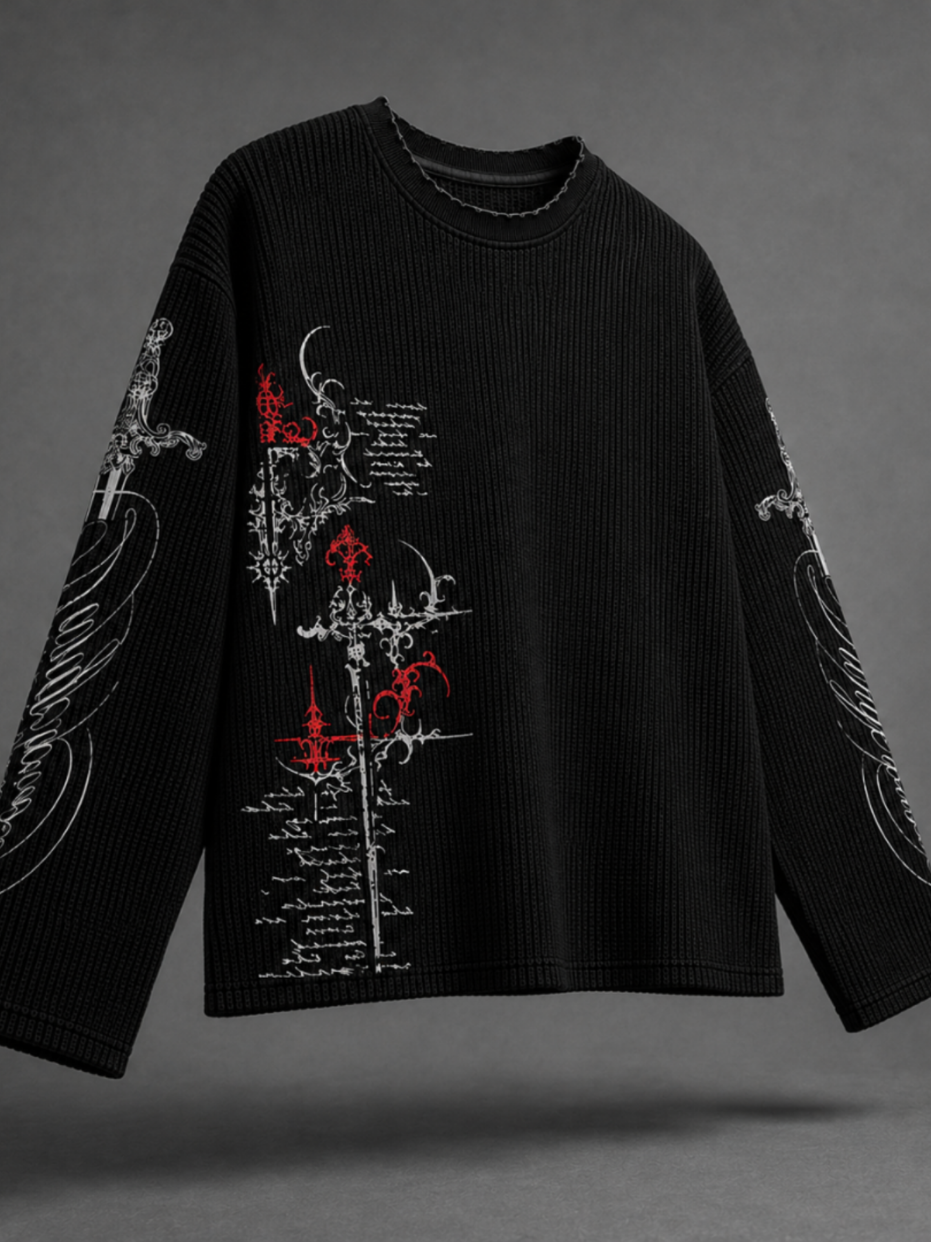 Forbidden Script Waffle Long Sleeve