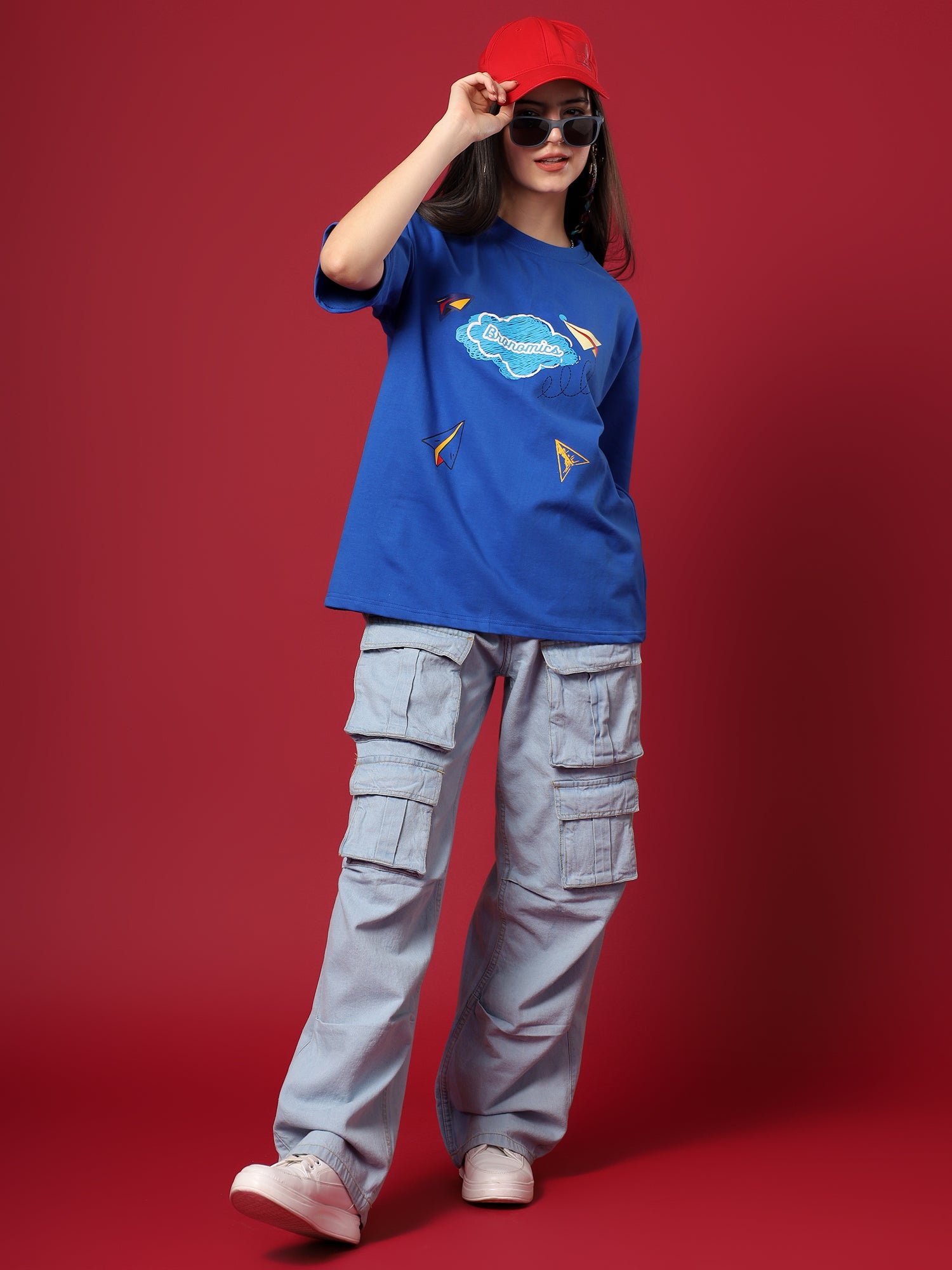Paper Plane Code Oversized T-Shirt