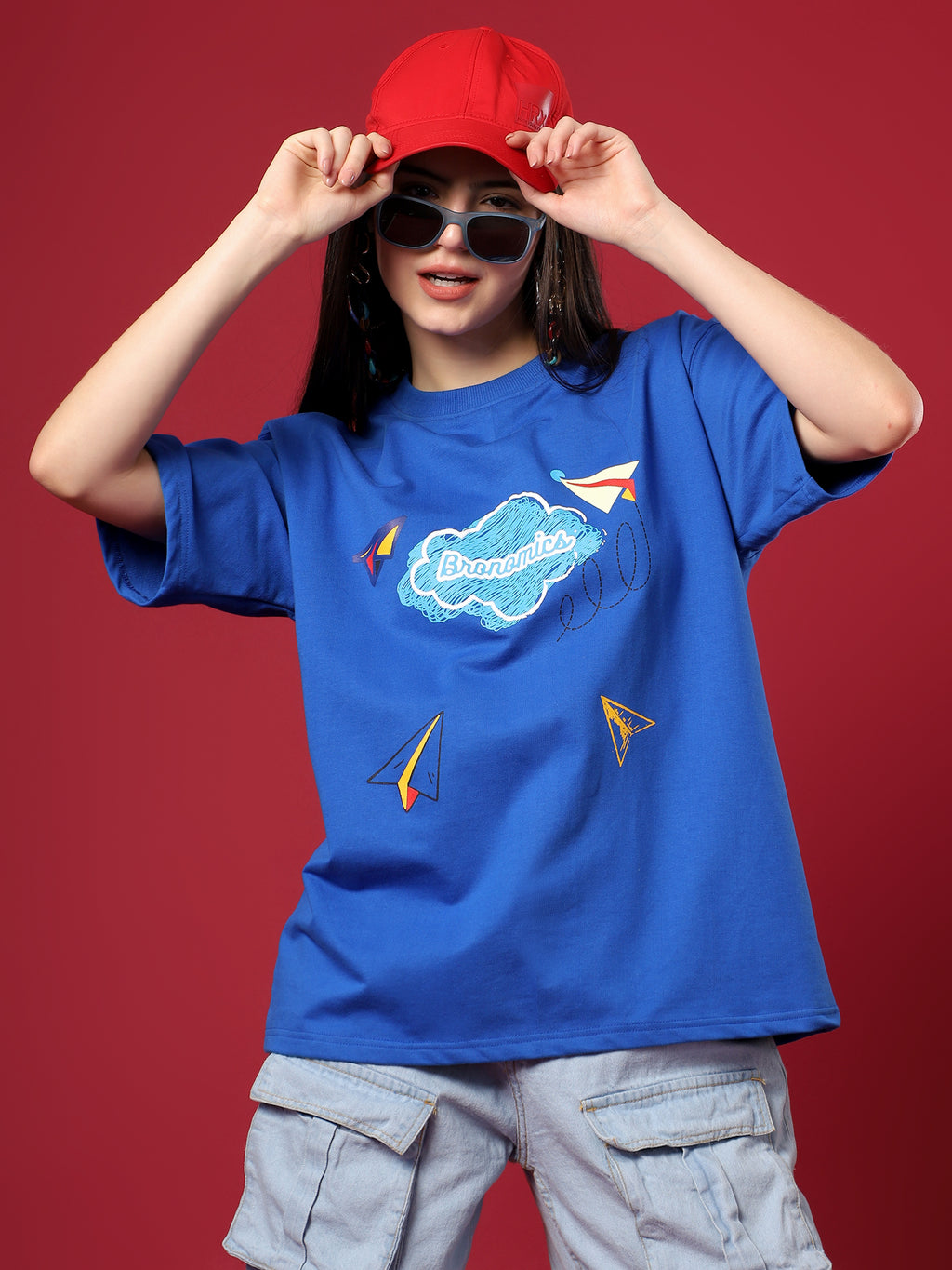 Paper Plane Code Oversized T-Shirt
