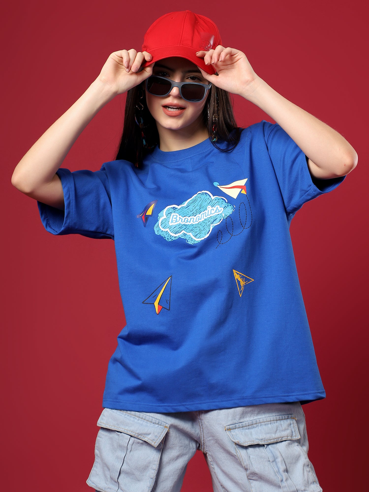 Paper Plane Code Oversized T-Shirt