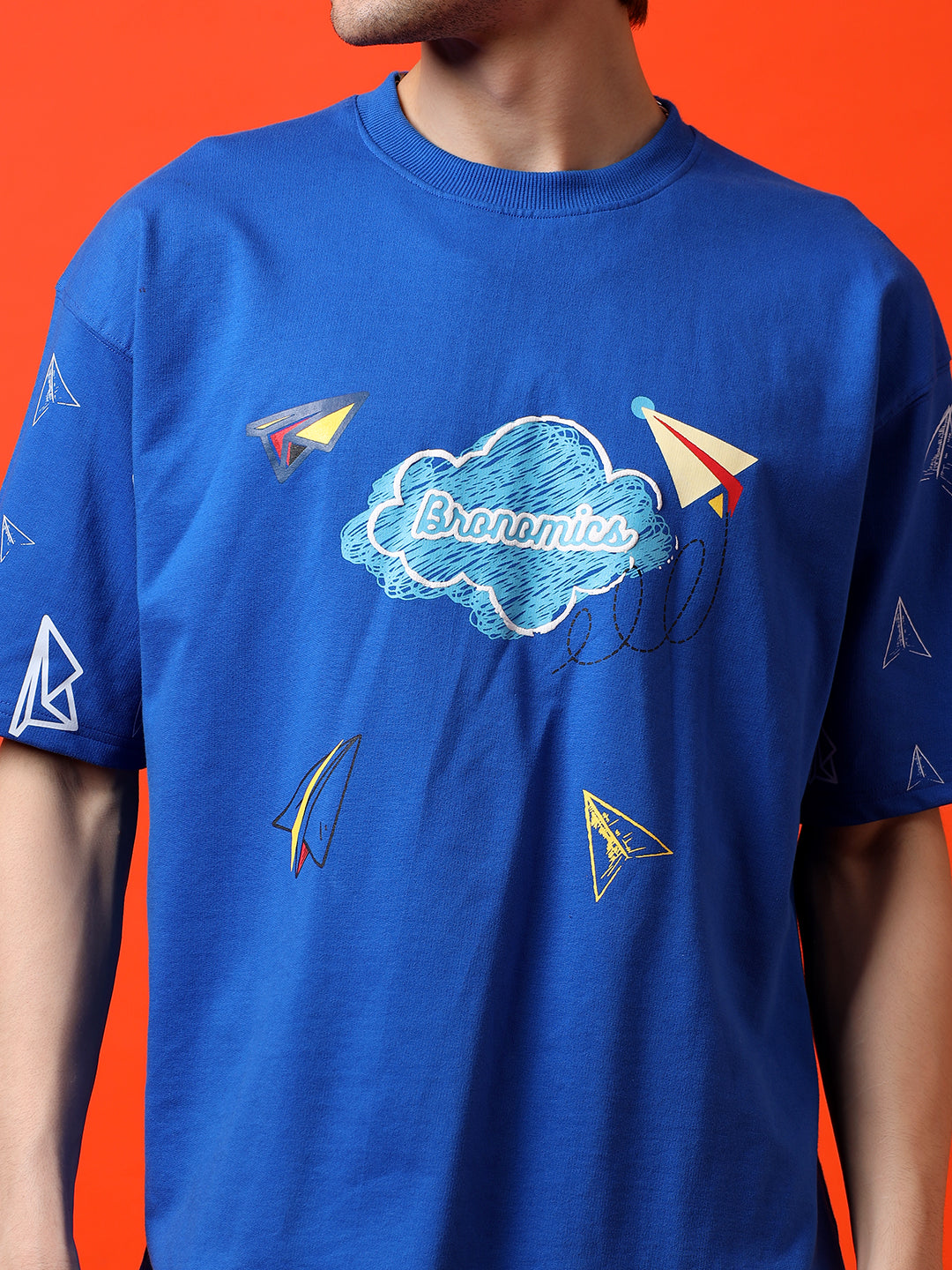 Paper Plane Code Oversized T-Shirt