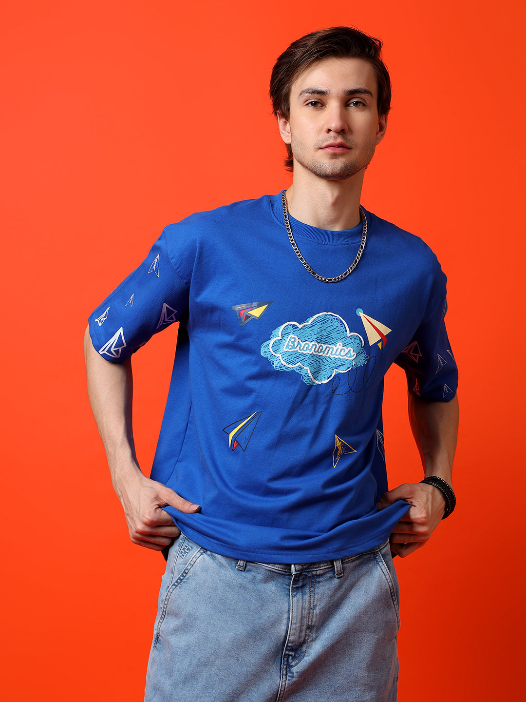 Paper Plane Code Oversized T-Shirt