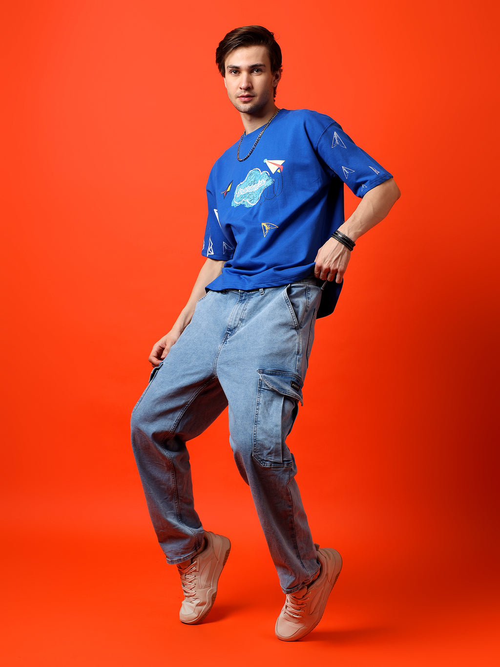 Paper Plane Code Oversized T-Shirt