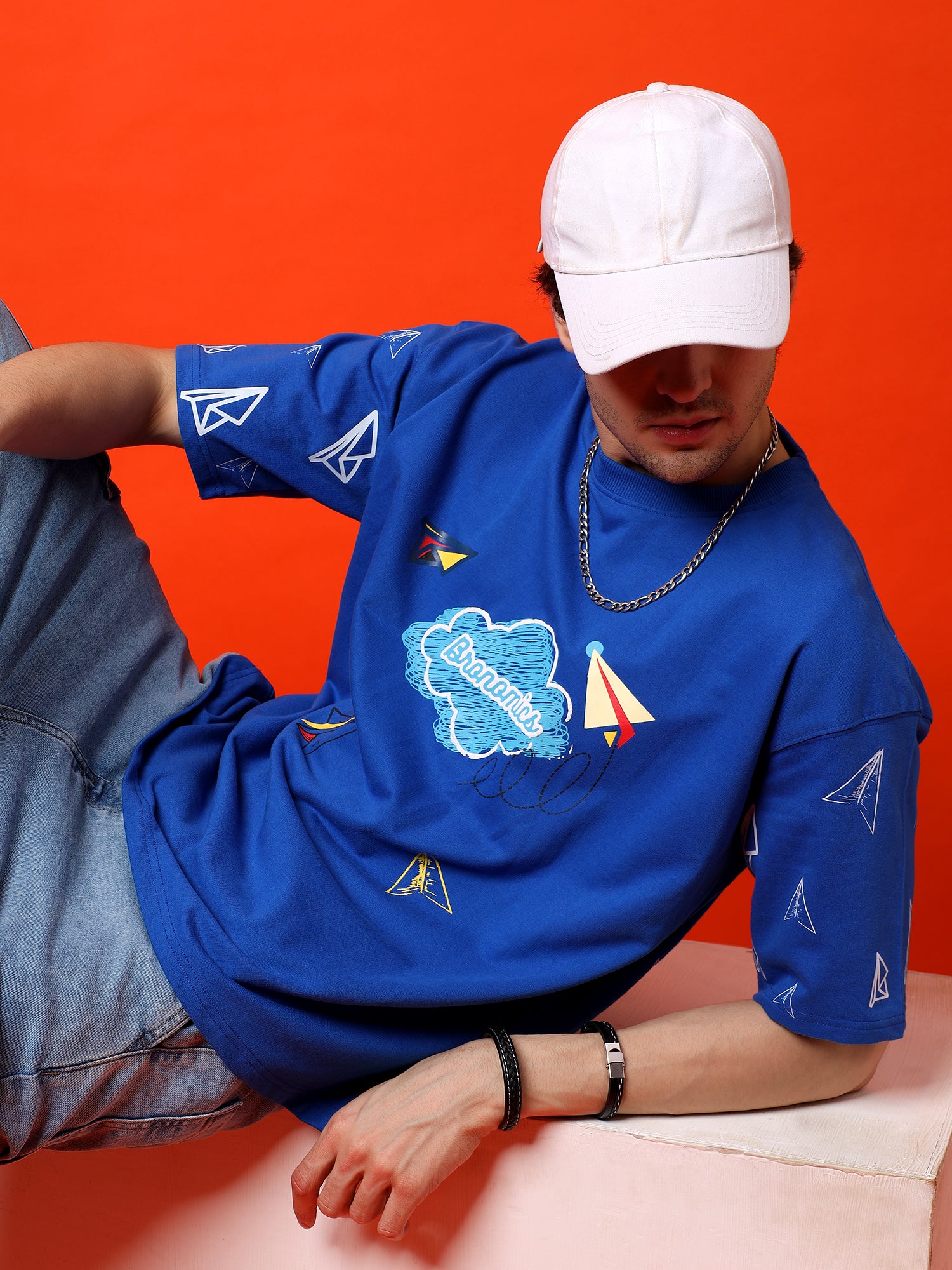 Paper Plane Code Oversized T-Shirt