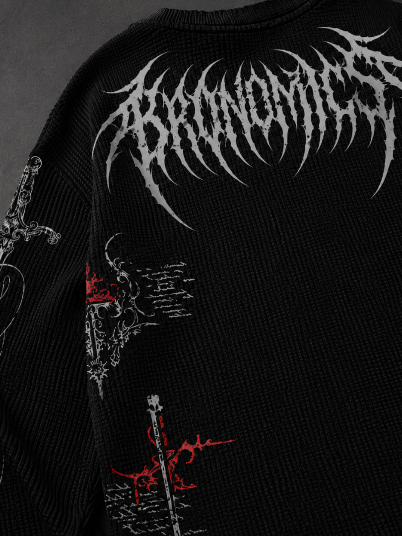 Forbidden Script Waffle Long Sleeve