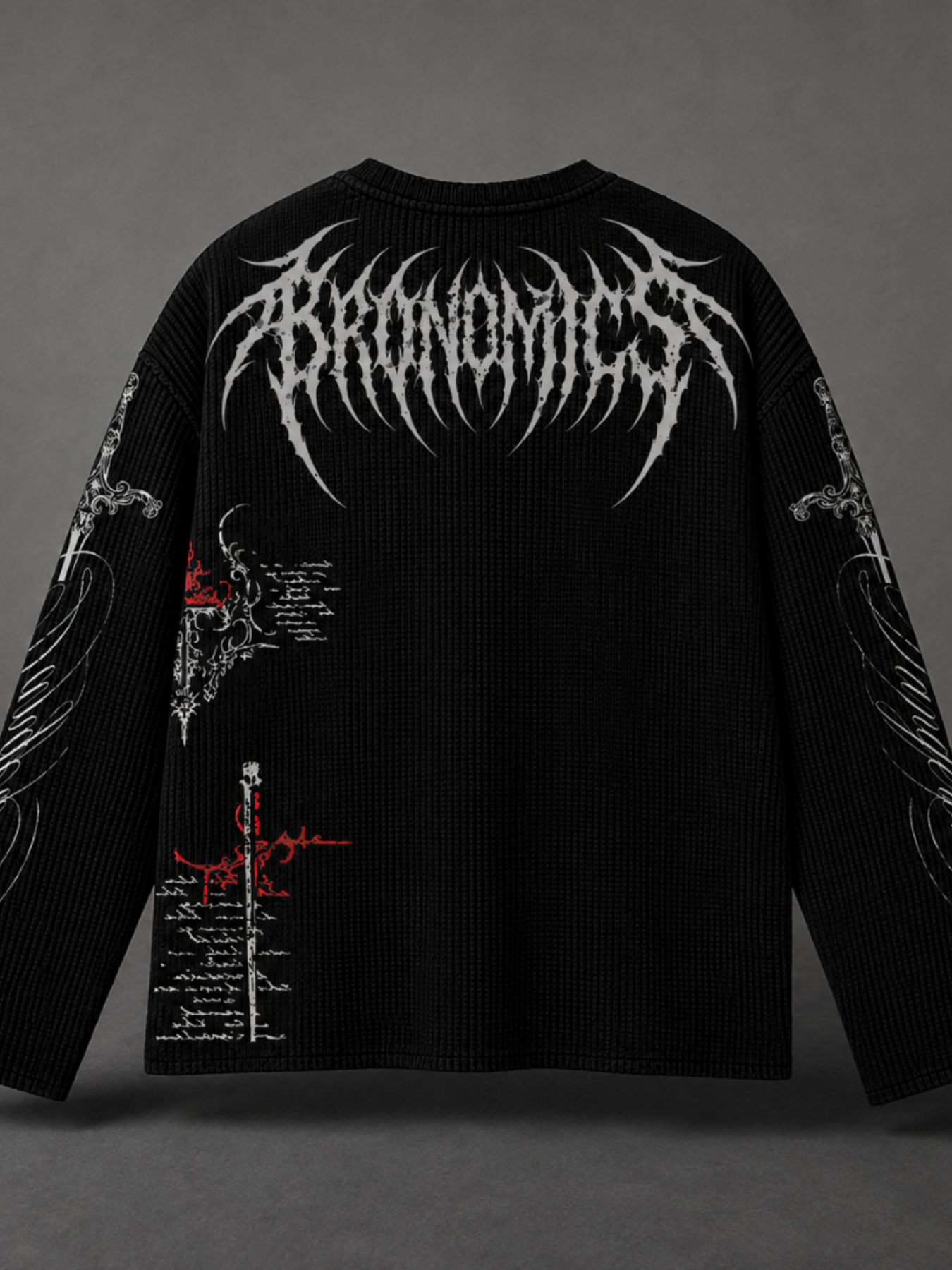 Forbidden Script Waffle Long Sleeve