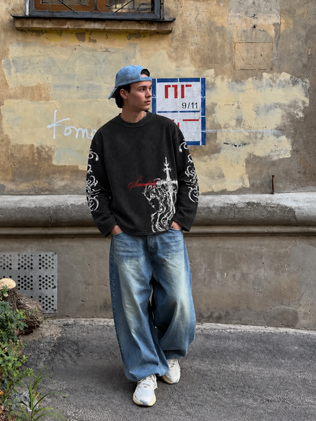 Black Chapel Waffle Long Sleeve