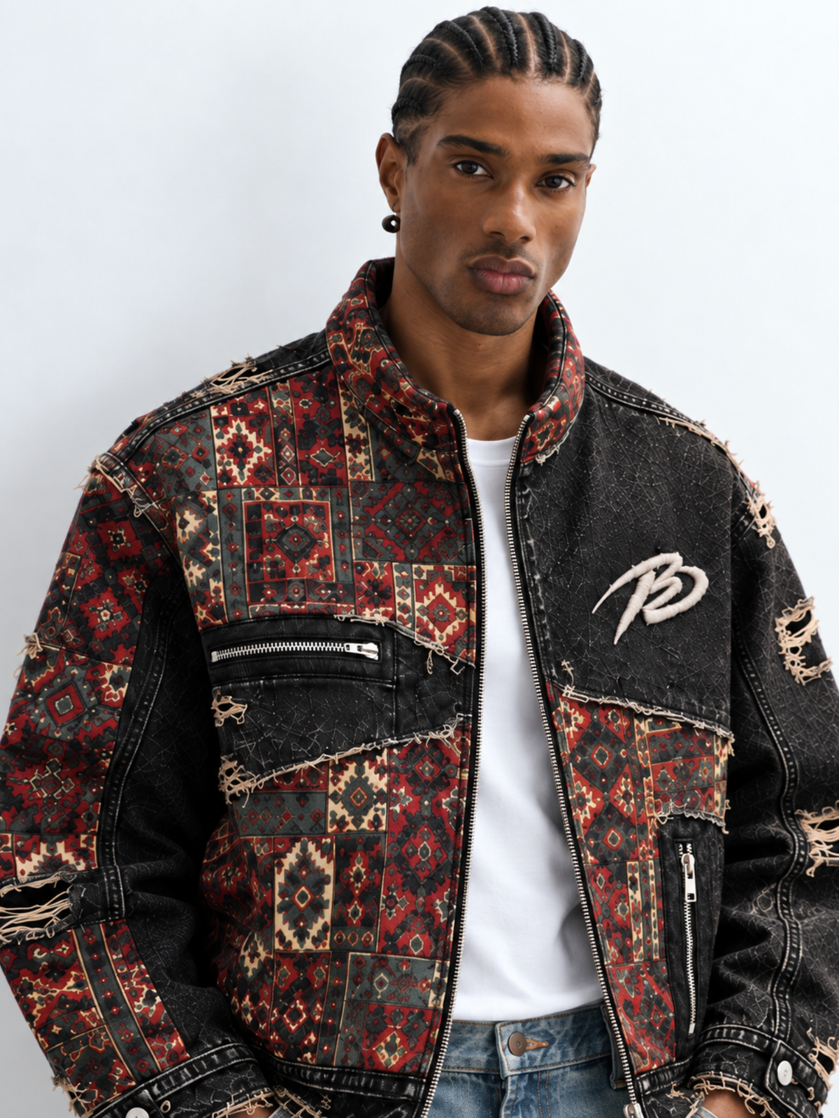 Signature Jacquard Denim Jacket
