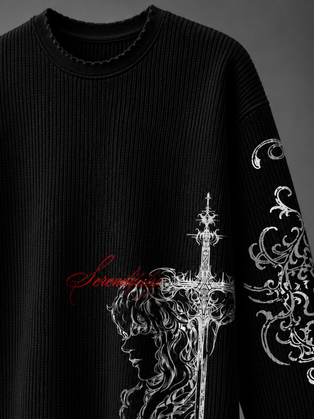Black Chapel Waffle Long Sleeve
