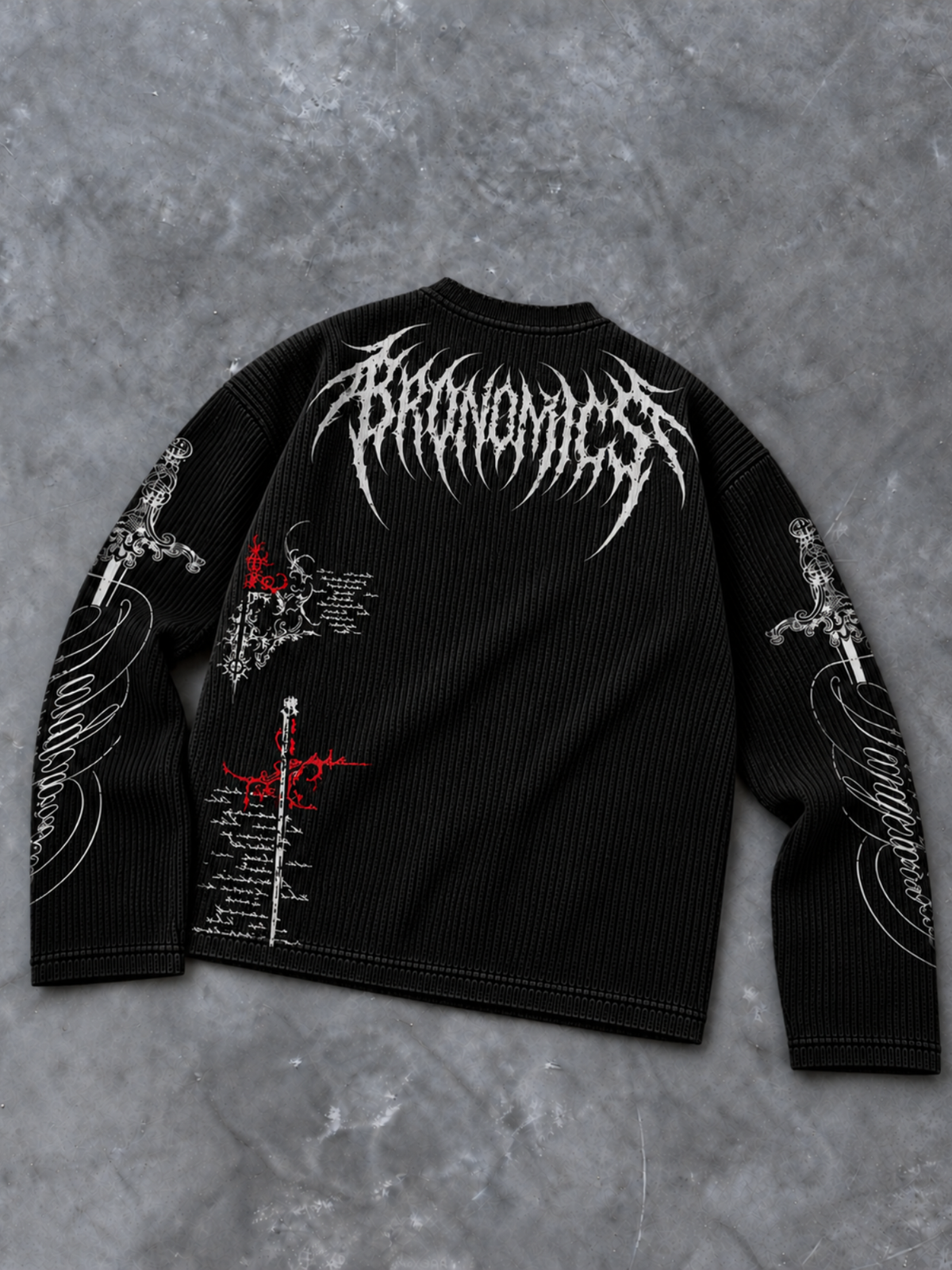 Forbidden Script Waffle Long Sleeve