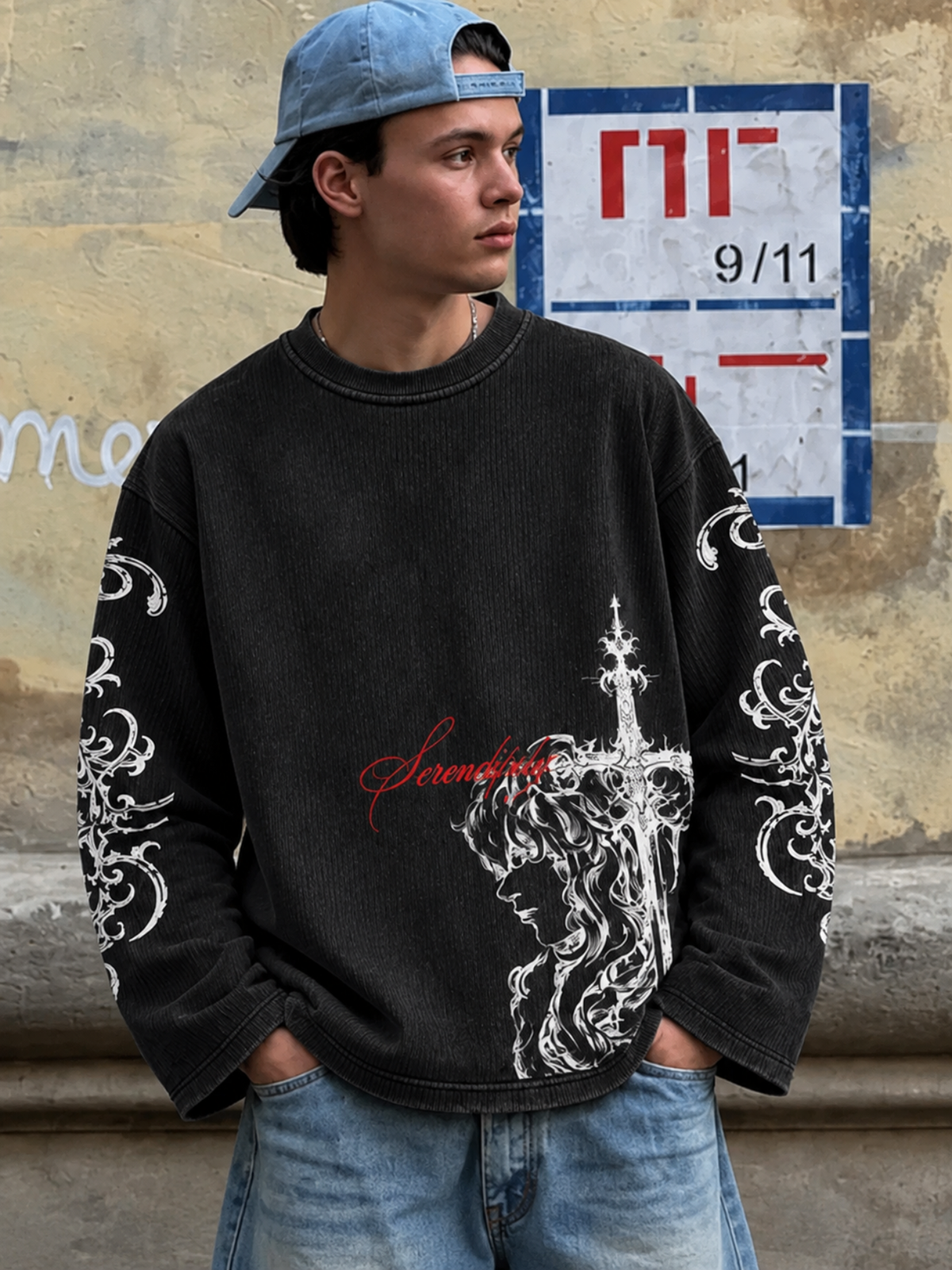 Black Chapel Waffle Long Sleeve