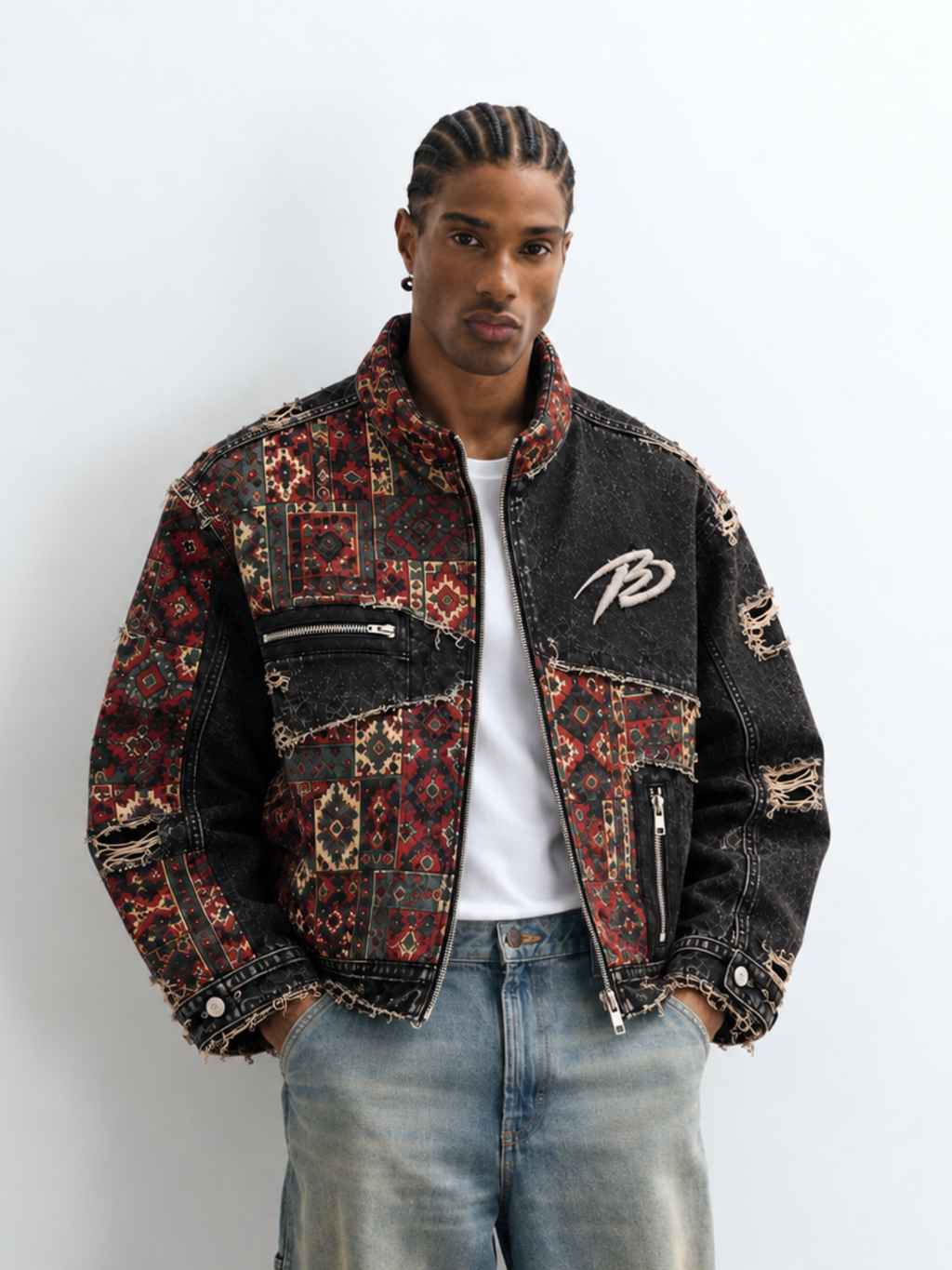 Signature Jacquard Denim Jacket